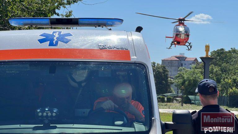 Elicopter chemat la Botoșani pentru un bărbat cu infarct (VIDEO)