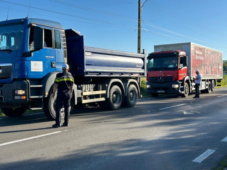 Razie pe șosele. Amenzi de peste 14.000 de lei pentru nereguli în transportul de marfă (VIDEO)