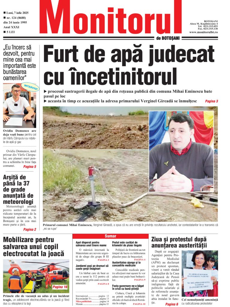 Luni, 7 iulie 2025