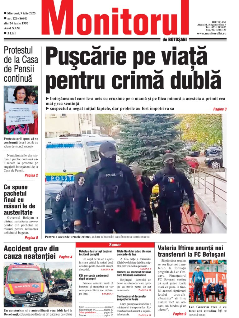 Miercuri, 9 iulie 2025