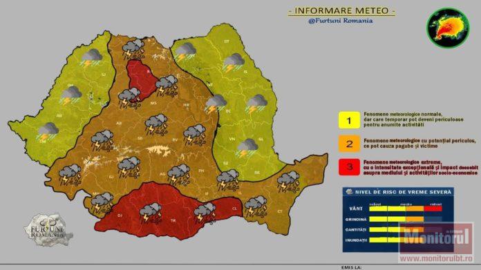 Avertizare de ploi abundente până mâine