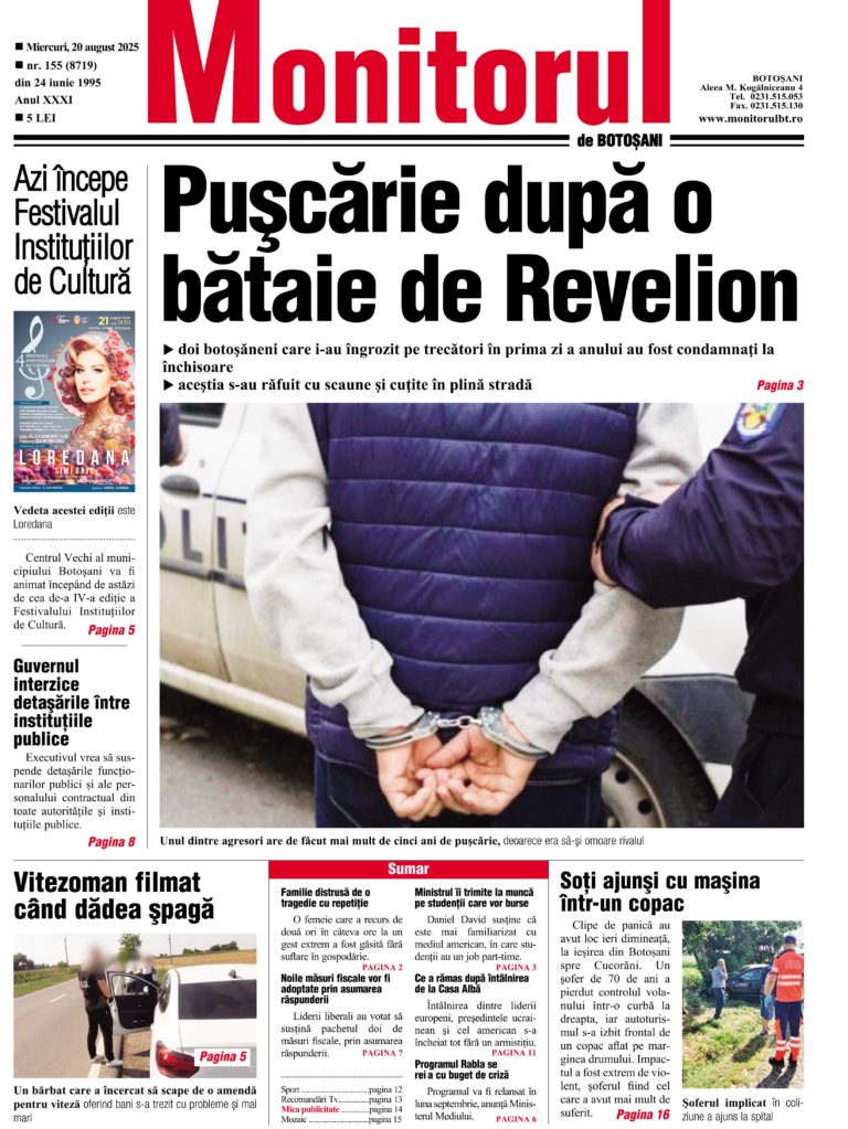 Miercuri, 20 august 2025