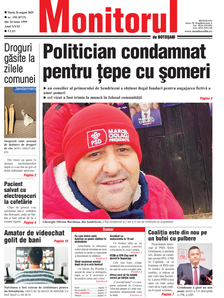 Marţi, 26 august 2025