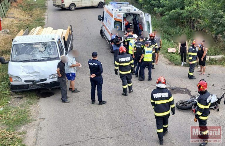 Adolescent rănit într-un accident de motocicletă
