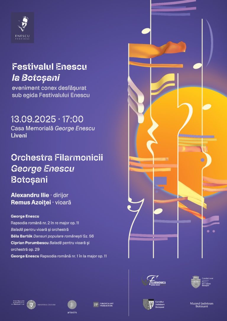 Festivalul „George Enescu” aduce Orchestra Filarmonicii Botoșani la Liveni