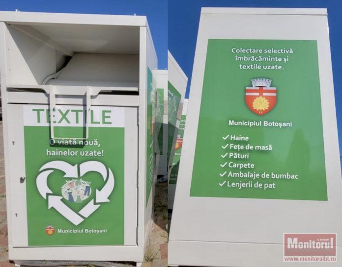 Botoșănenii au la dispoziție containere pentru colectarea materialelor textile