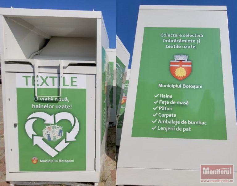 Botoșănenii au la dispoziție containere pentru colectarea materialelor textile
