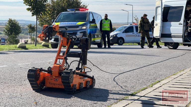 “Film” de acţiune la Botoşani: bombă neutralizată de un robot special (VIDEO)
