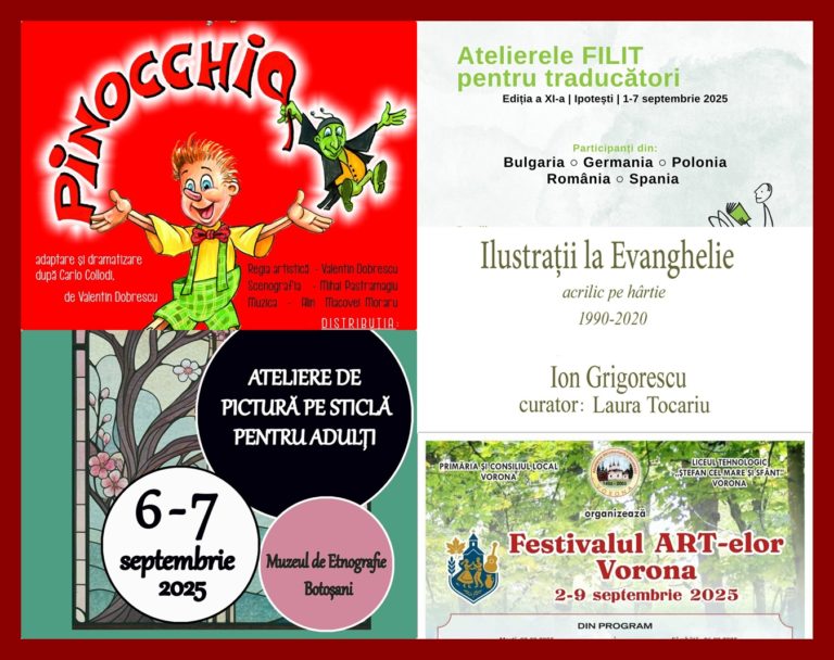 Ce facem în weekend la Botoşani? Lista evenimentelor