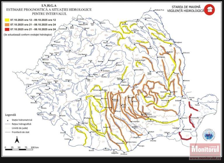 Cod Galben de inundații pe un râu important din județ