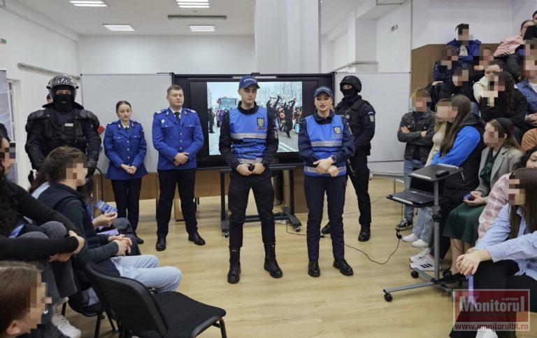 Lecție de fair-play de la jandarmi pentru elevii unui liceu din județ