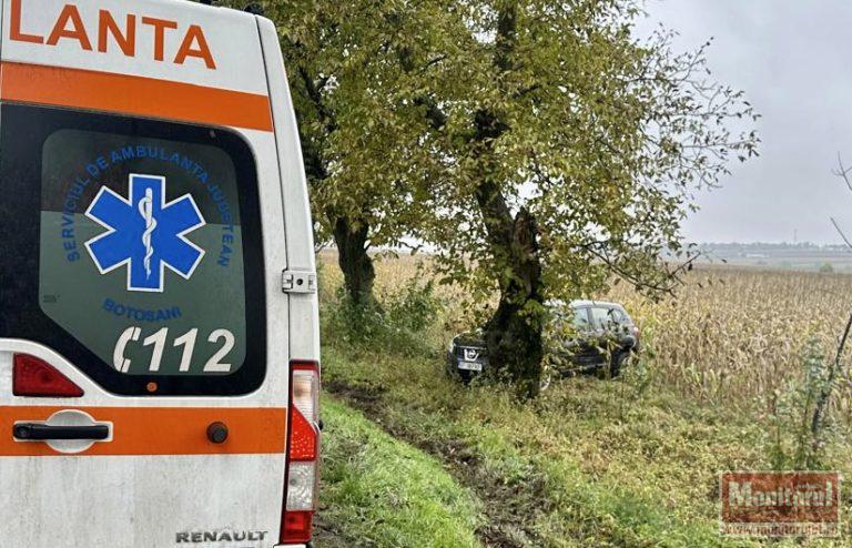 Șofer ajuns la spital după un carambol cu trei mașini