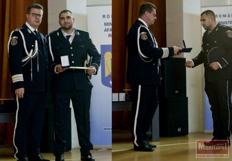 Polițistul erou din Săveni, decorat după intervenția care a salvat un copil