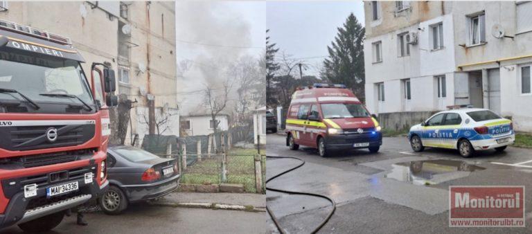 Alertă pe o stradă din oraș. Mai multe autospeciale intervin la fața locului (VIDEO)