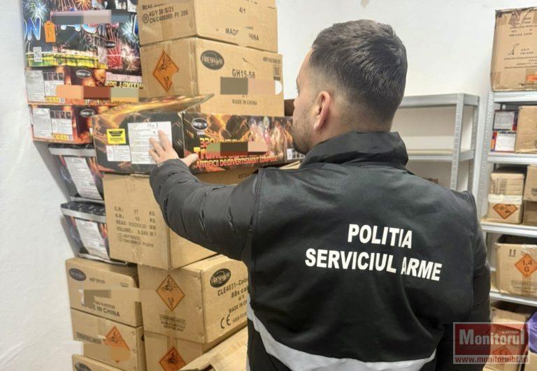 Arsenal pirotehnic descoperit la Botoșani: peste o tonă și jumătate de artificii, găsite la un tânăr de 19 ani