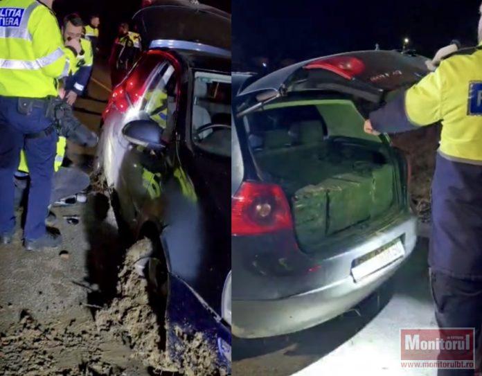 Urmărire ca în filme în două județe. Poliţist luat la ţintă cu maşina de contrabandişti (VIDEO)