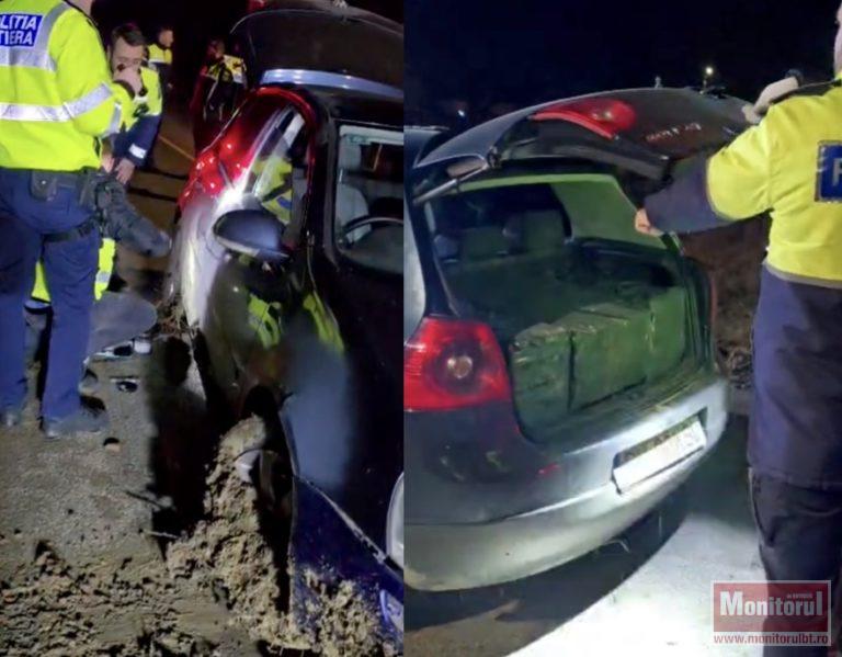 Urmărire ca în filme în două județe. Poliţist luat la ţintă cu maşina de contrabandişti (VIDEO)