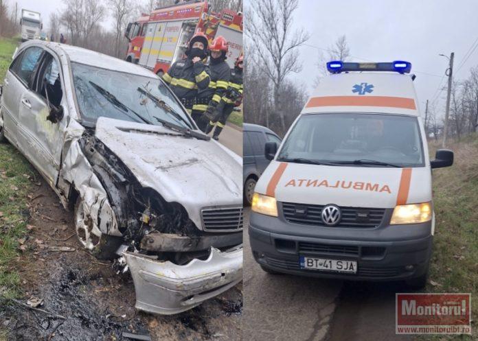 Tată și fiica minoră scăpați ca prin miracol după ce au căzut cu mașina de pe pod