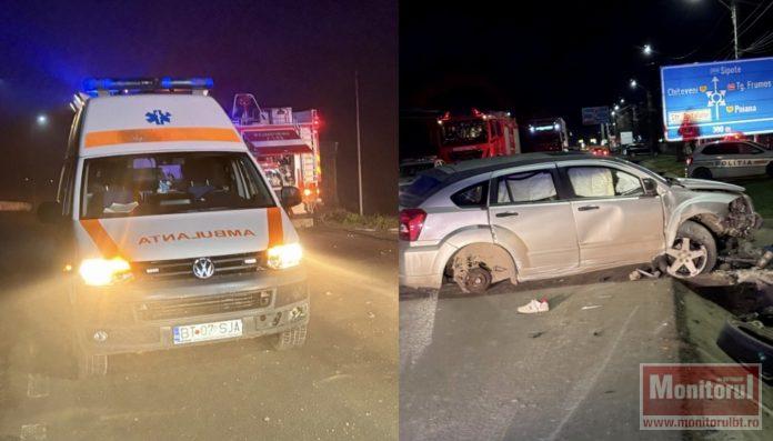 Cinci victime internate după accidentul de duminică noapte