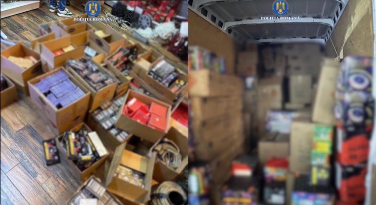 Vânătoare de petarde. Poliția a confiscat peste 100 de tone de materiale pirotehnice, în valoare de aproape 7 milioane de lei (VIDEO)