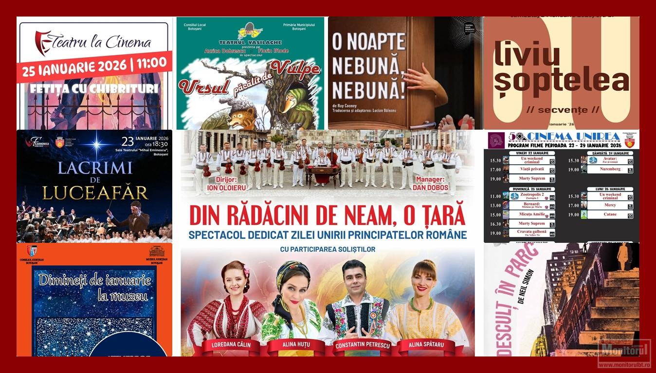 Ce facem în weekend la Botoşani? Lista evenimentelor
