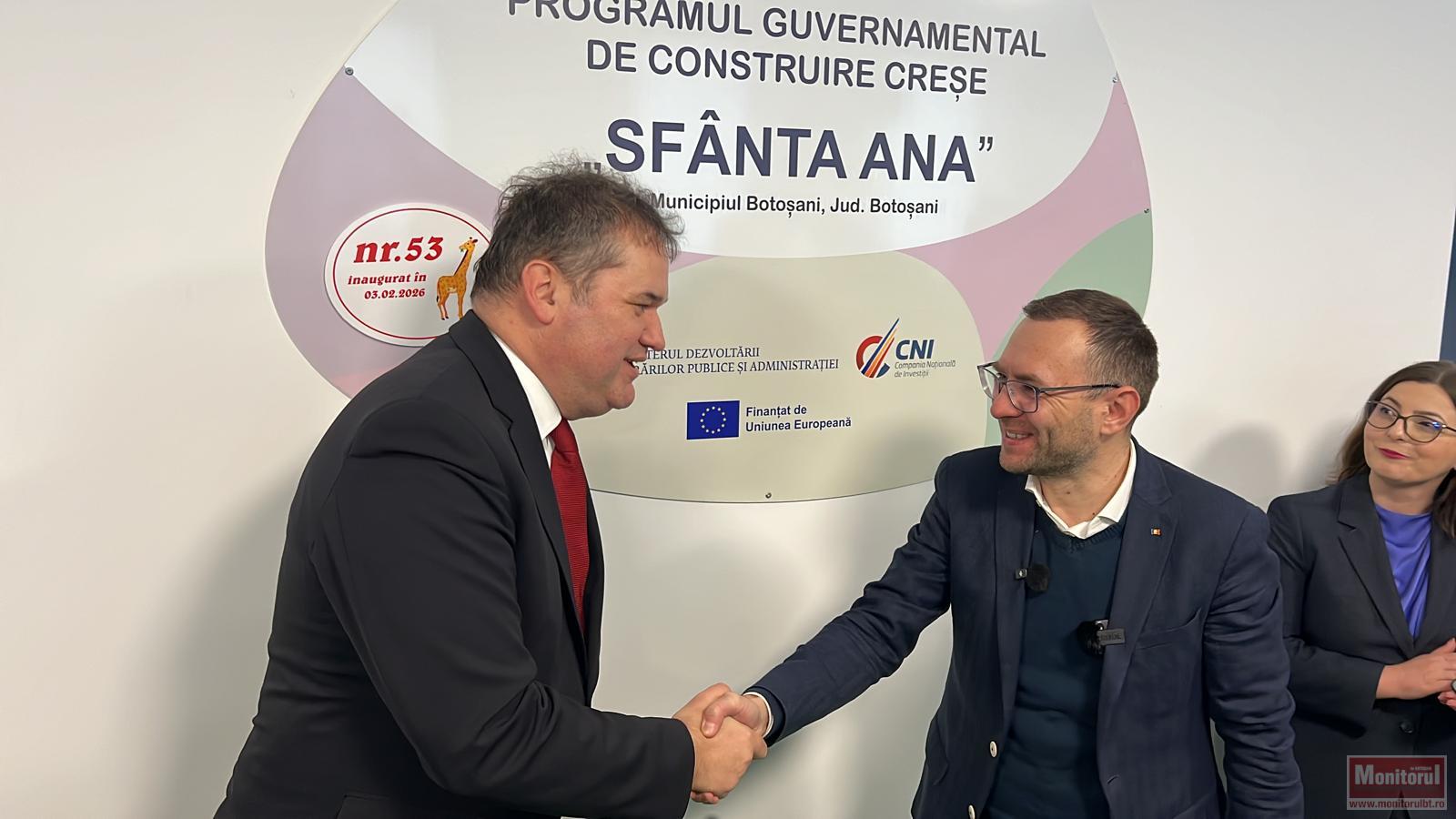 Creșă nouă la Botoșani, inaugurată de ministrul Dezvoltării. Investiție de 9,5 milioane de lei pentru familiile tinere (VIDEO)