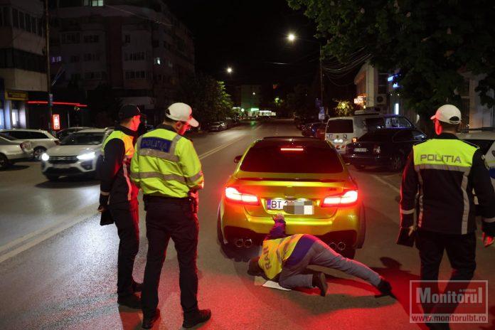“Concert” de motoare oprit de polițiști: botoșănean lăsat pieton după ce și-a turat prea tare mașina